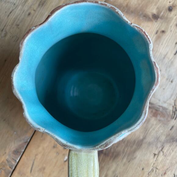 1880s English majolica art pottery pitcher - Picture 8 of 9